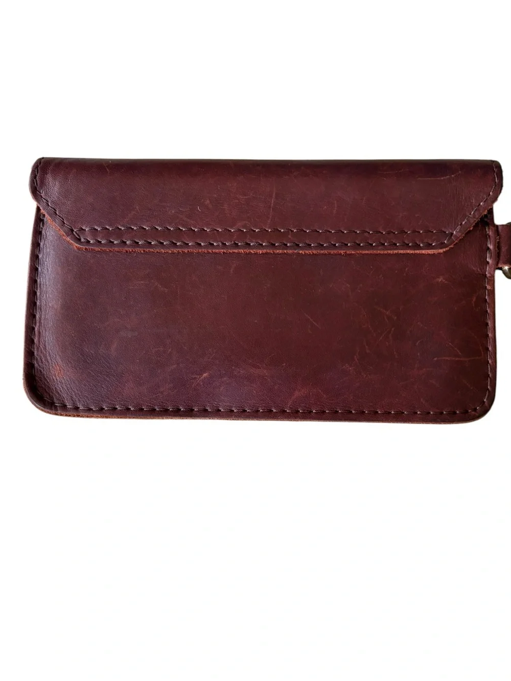 Portland Leather Company Lily Cognac Leather Wristlet / Wallet